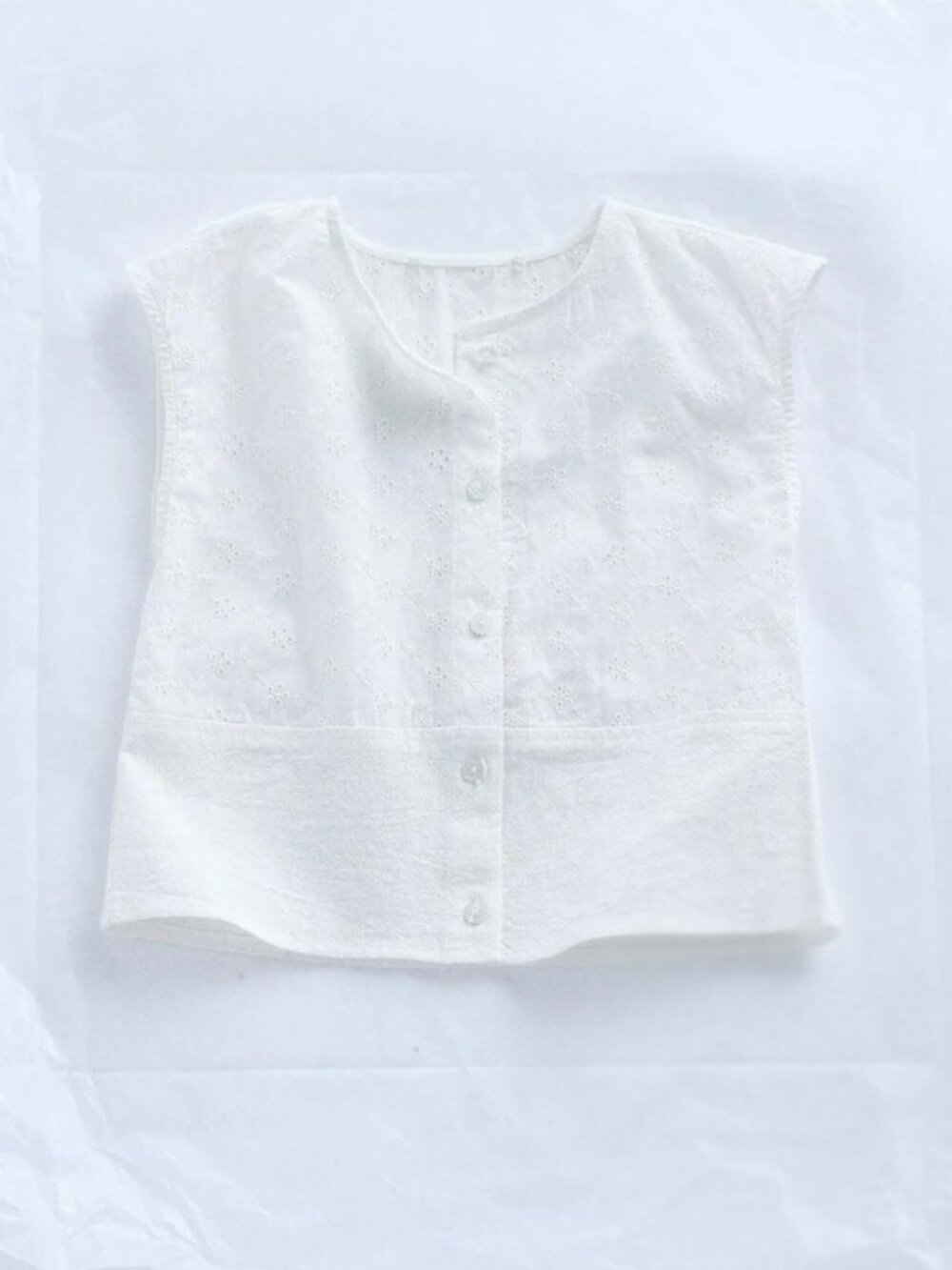 ZARA TIMELESS - SWISS EMBROIDERED BLOUSE WHITE